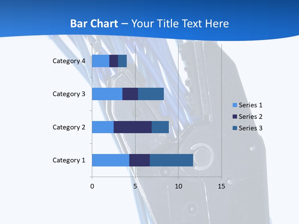A Pair Of Pliers With Blue Handles On A White Background PowerPoint Template