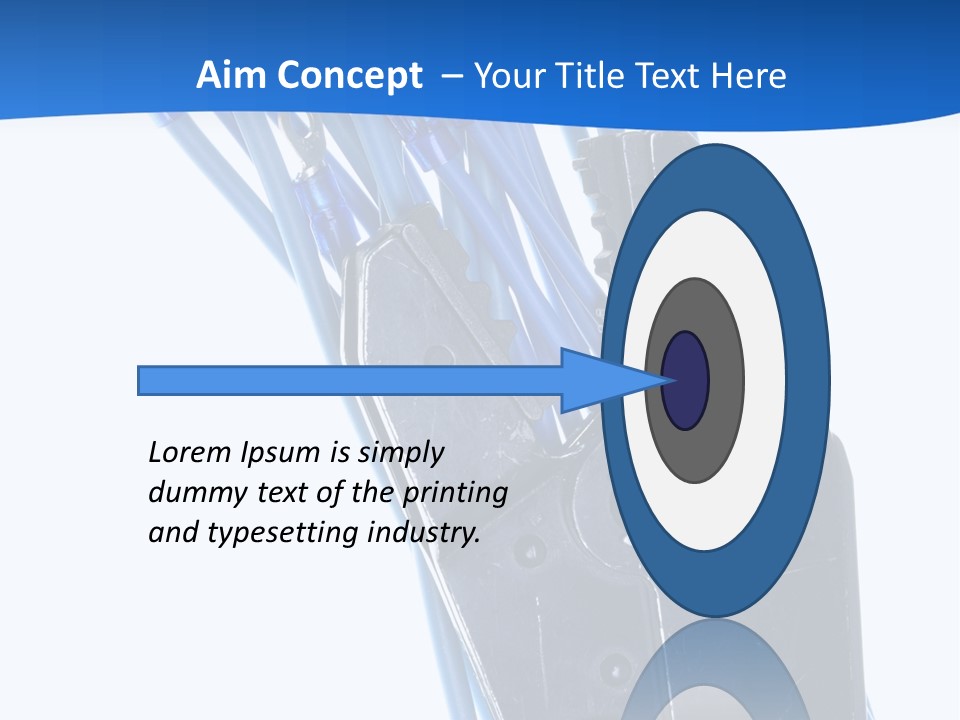 A Pair Of Pliers With Blue Handles On A White Background PowerPoint Template