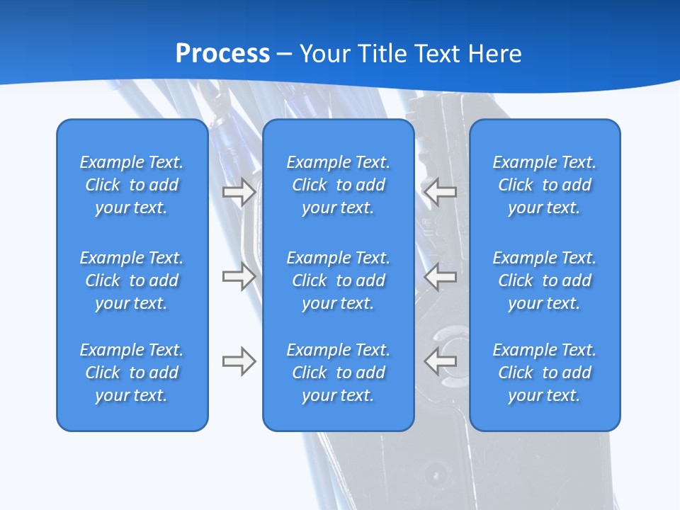 A Pair Of Pliers With Blue Handles On A White Background PowerPoint Template