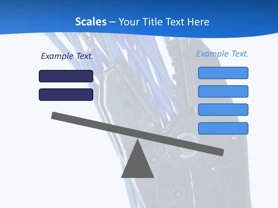 A Pair Of Pliers With Blue Handles On A White Background PowerPoint Template