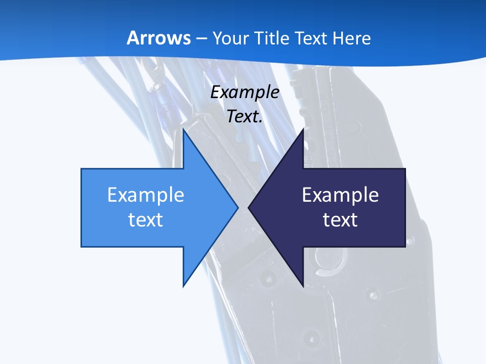 A Pair Of Pliers With Blue Handles On A White Background PowerPoint Template