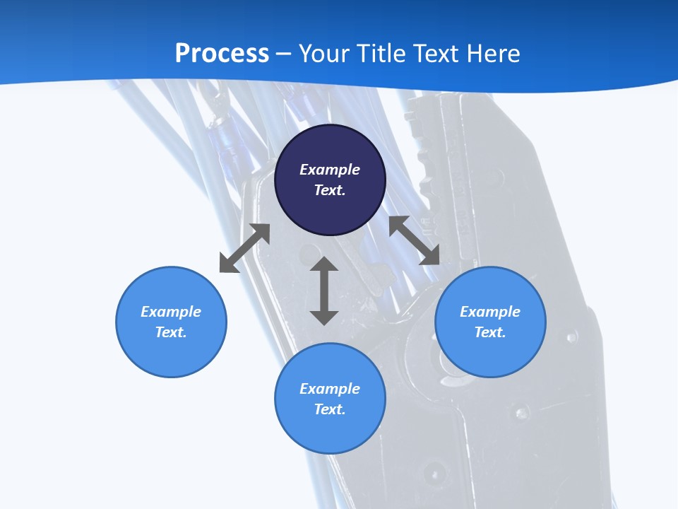 A Pair Of Pliers With Blue Handles On A White Background PowerPoint Template