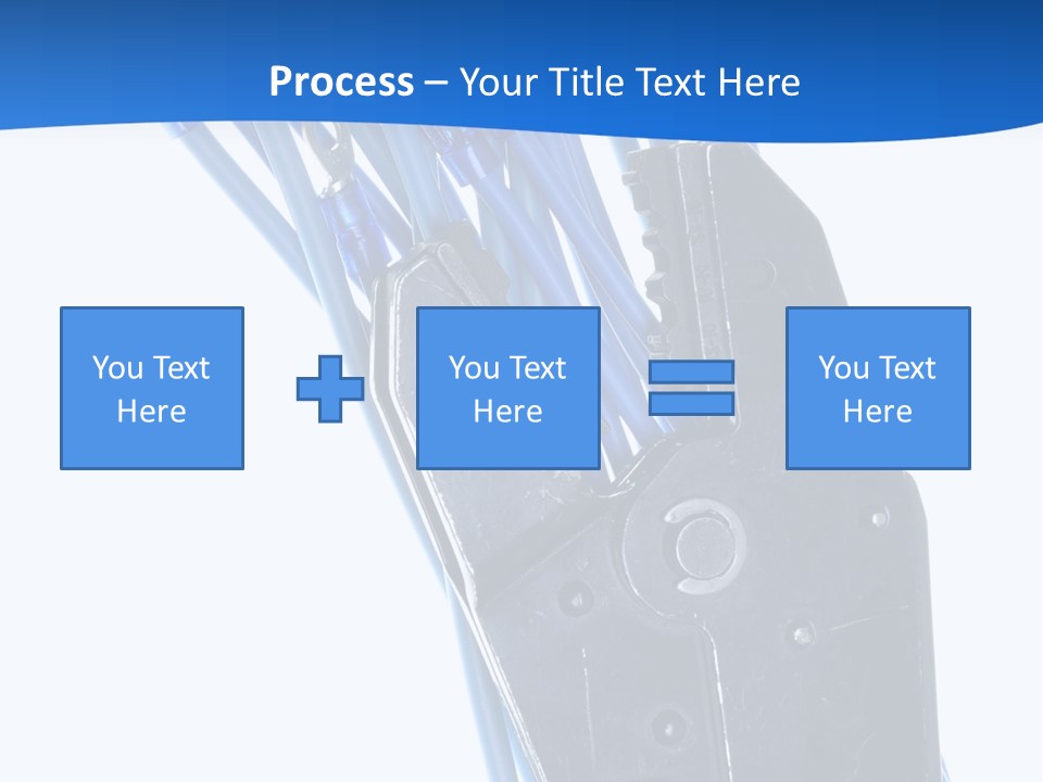 A Pair Of Pliers With Blue Handles On A White Background PowerPoint Template