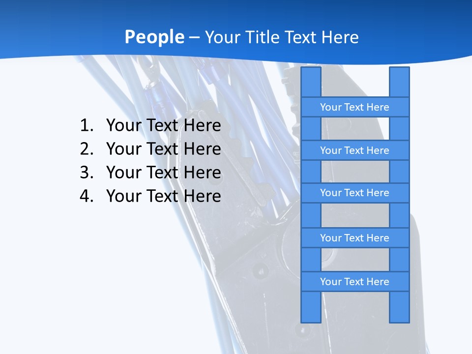 A Pair Of Pliers With Blue Handles On A White Background PowerPoint Template