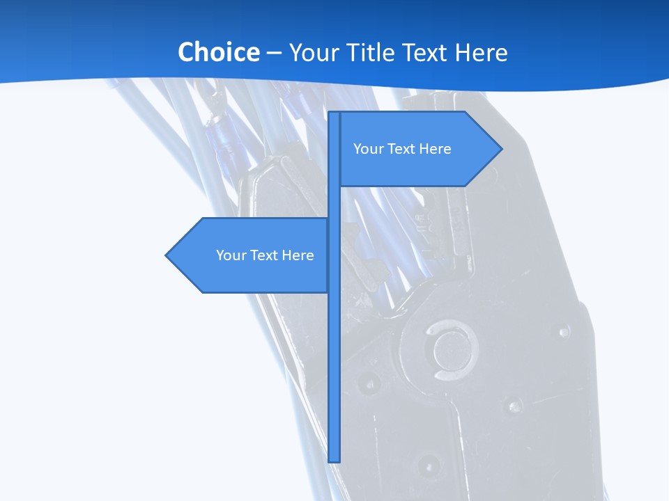 A Pair Of Pliers With Blue Handles On A White Background PowerPoint Template