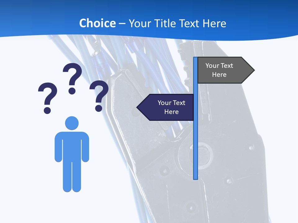 A Pair Of Pliers With Blue Handles On A White Background PowerPoint Template