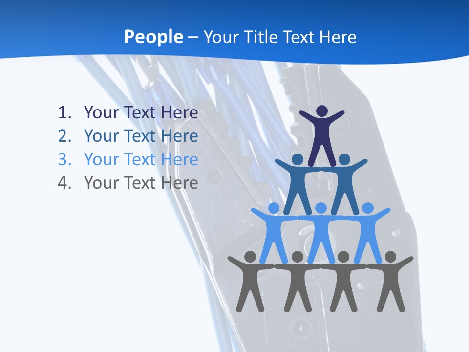 A Pair Of Pliers With Blue Handles On A White Background PowerPoint Template
