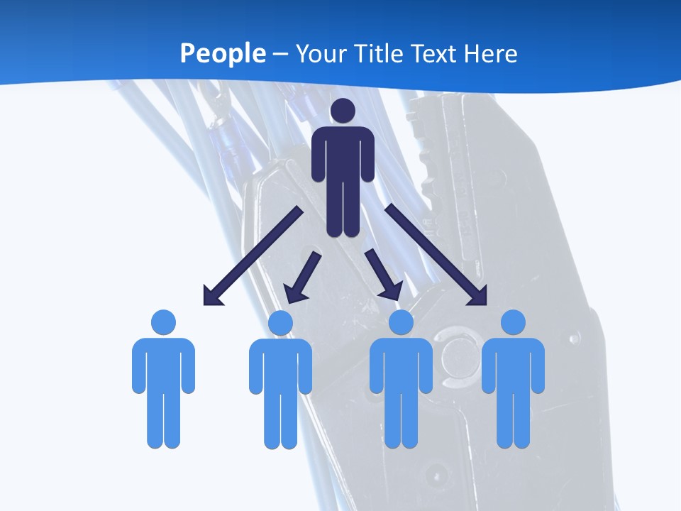 A Pair Of Pliers With Blue Handles On A White Background PowerPoint Template