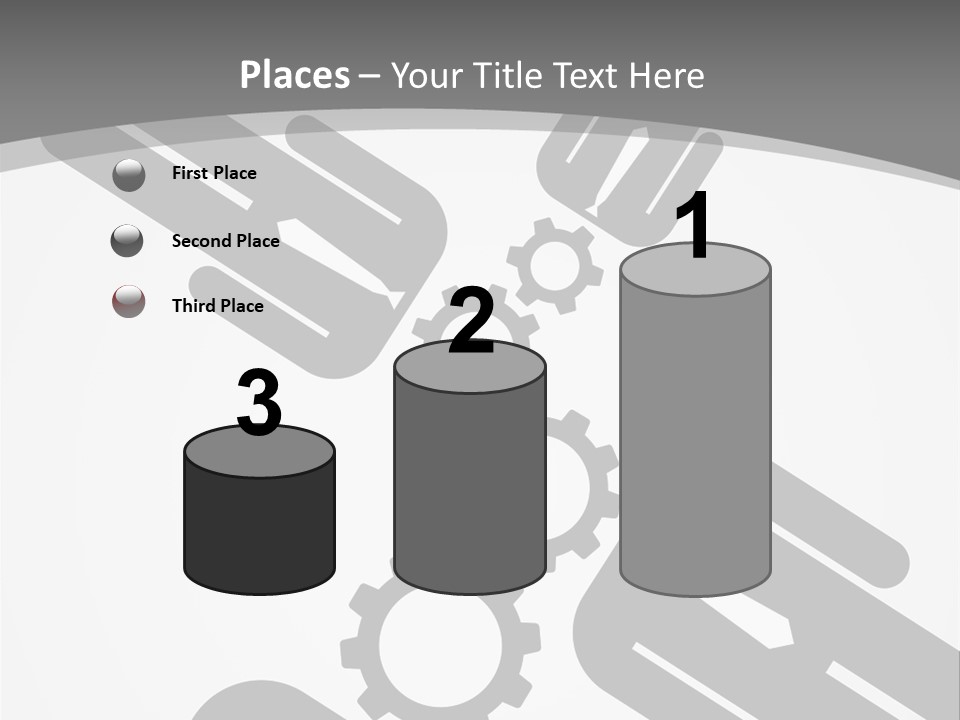 A Black And White Powerpoint Presentation With Gears PowerPoint Template