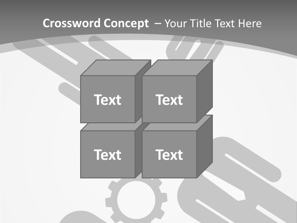 A Black And White Powerpoint Presentation With Gears PowerPoint Template