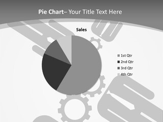 A Black And White Powerpoint Presentation With Gears PowerPoint Template
