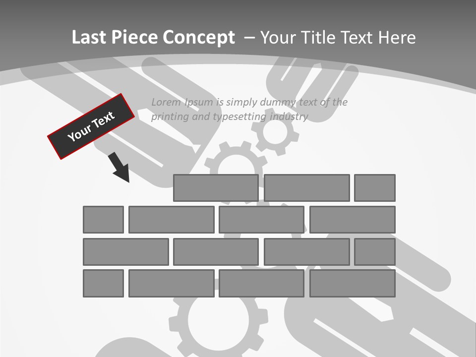 A Black And White Powerpoint Presentation With Gears PowerPoint Template