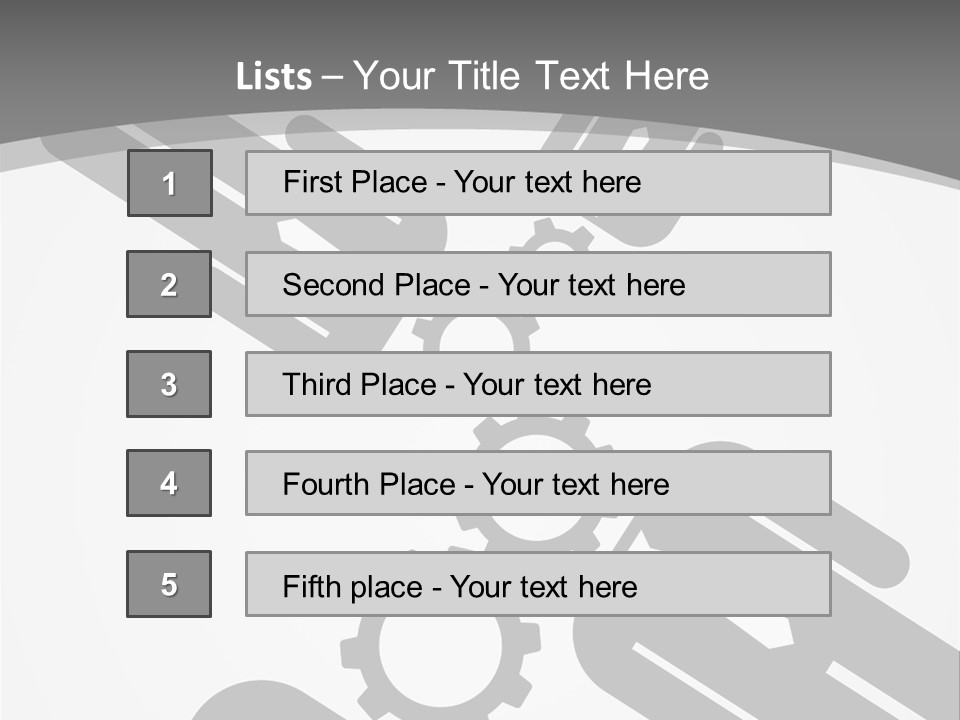 A Black And White Powerpoint Presentation With Gears PowerPoint Template