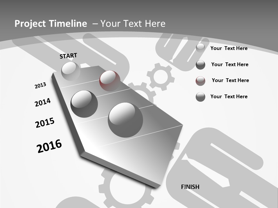 A Black And White Powerpoint Presentation With Gears PowerPoint Template