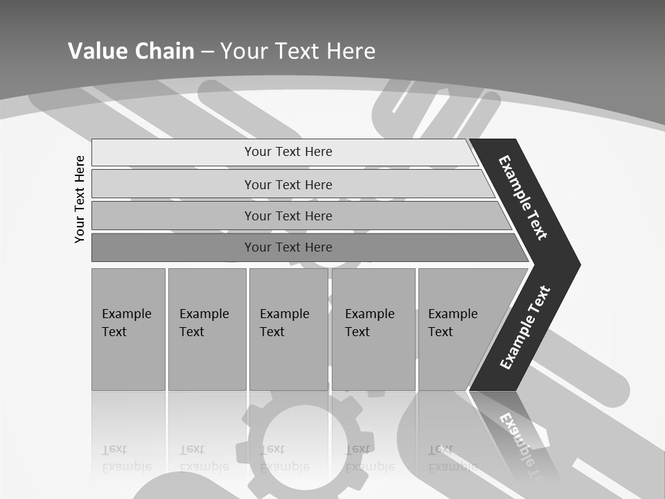 A Black And White Powerpoint Presentation With Gears PowerPoint Template