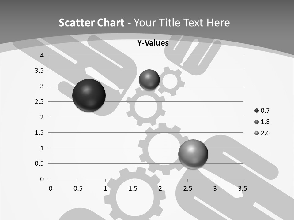 A Black And White Powerpoint Presentation With Gears PowerPoint Template