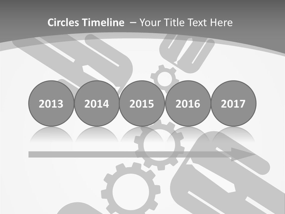 A Black And White Powerpoint Presentation With Gears PowerPoint Template