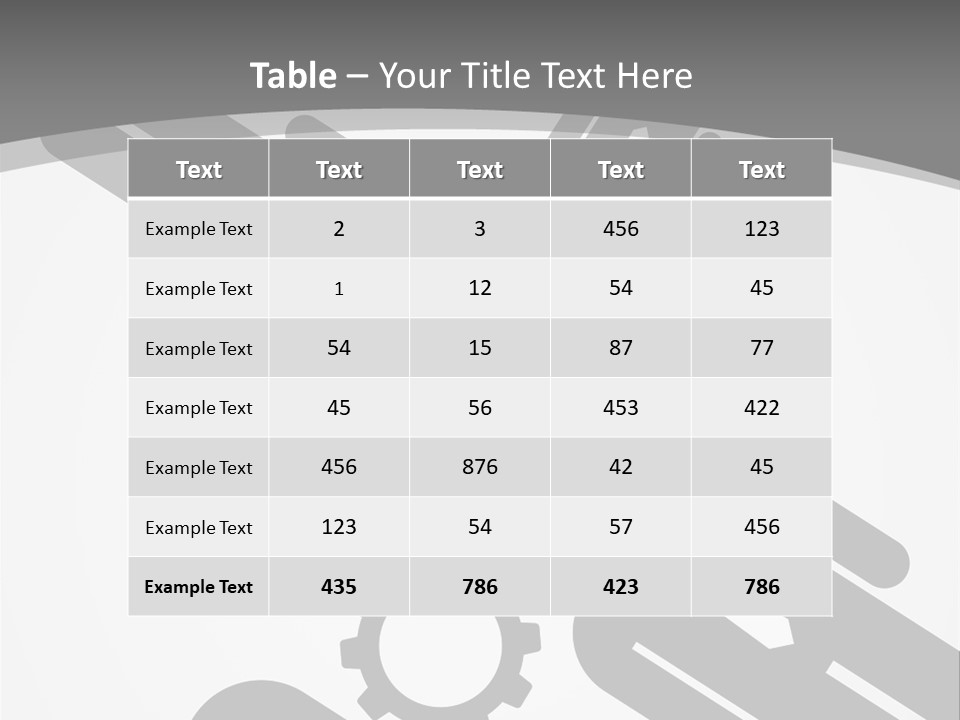 A Black And White Powerpoint Presentation With Gears PowerPoint Template