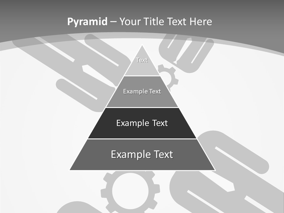 A Black And White Powerpoint Presentation With Gears PowerPoint Template