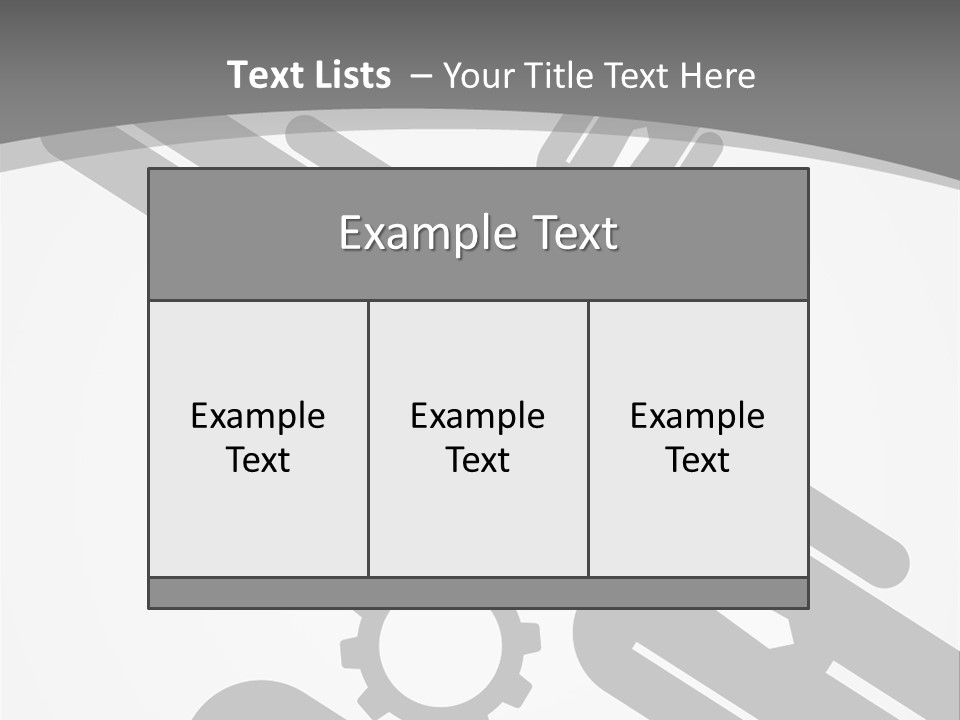 A Black And White Powerpoint Presentation With Gears PowerPoint Template