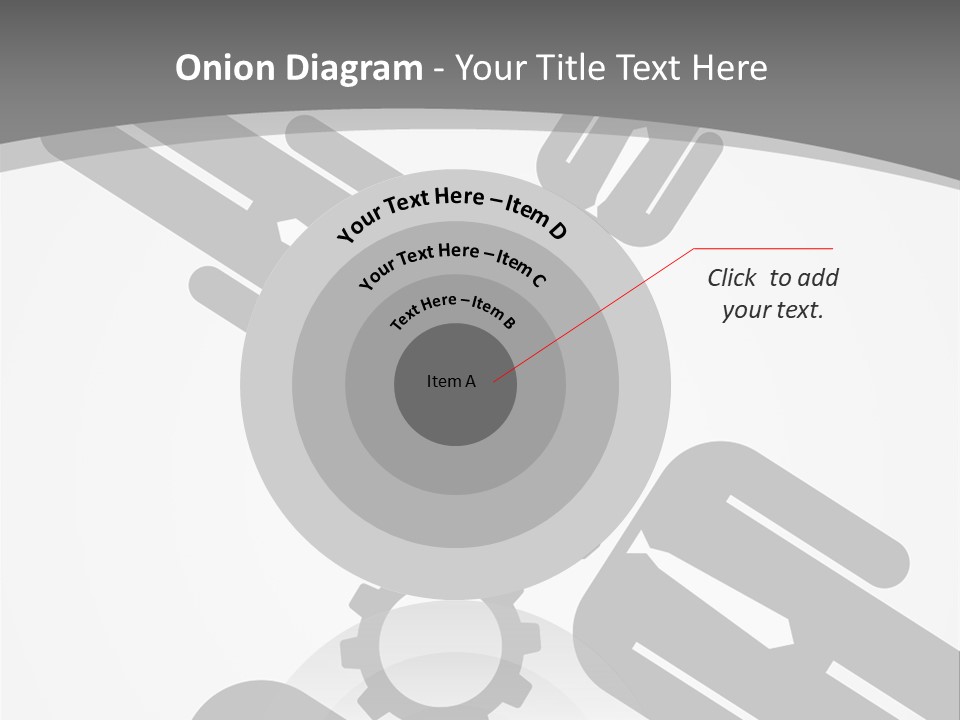 A Black And White Powerpoint Presentation With Gears PowerPoint Template