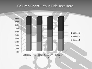 A Black And White Powerpoint Presentation With Gears PowerPoint Template