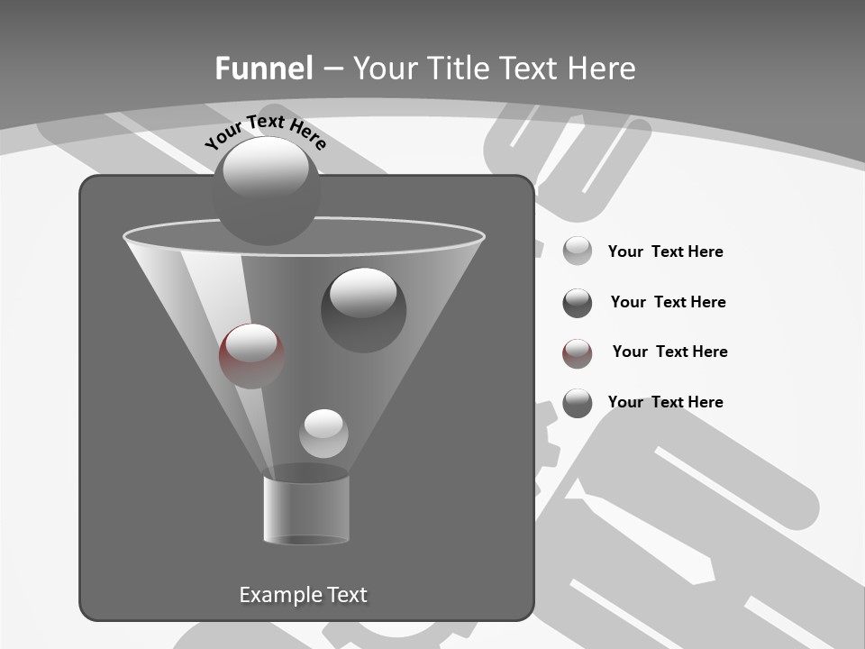 A Black And White Powerpoint Presentation With Gears PowerPoint Template