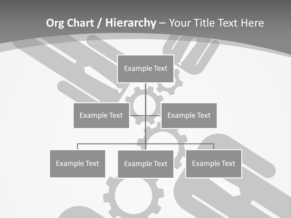A Black And White Powerpoint Presentation With Gears PowerPoint Template