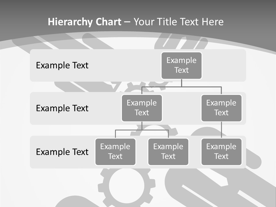 A Black And White Powerpoint Presentation With Gears PowerPoint Template
