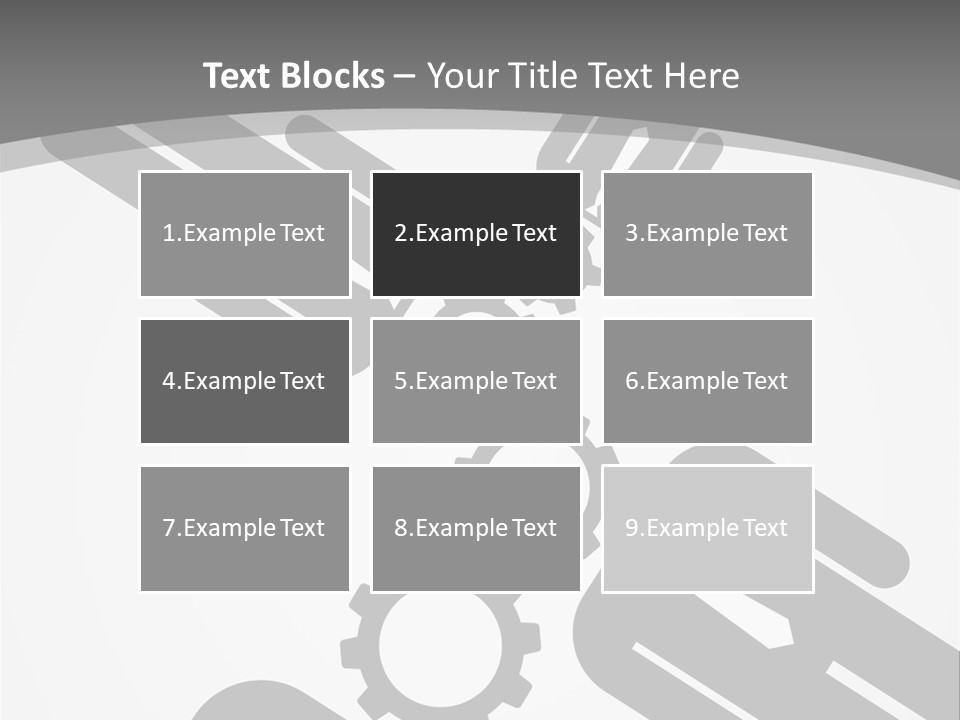 A Black And White Powerpoint Presentation With Gears PowerPoint Template