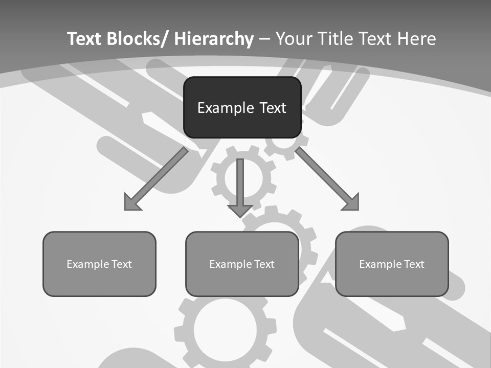 A Black And White Powerpoint Presentation With Gears PowerPoint Template