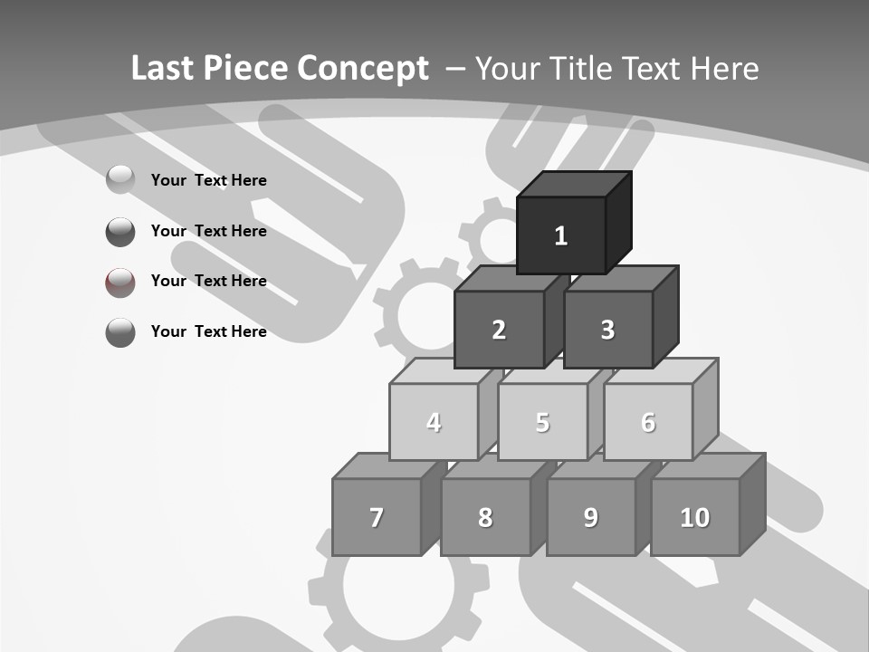 A Black And White Powerpoint Presentation With Gears PowerPoint Template