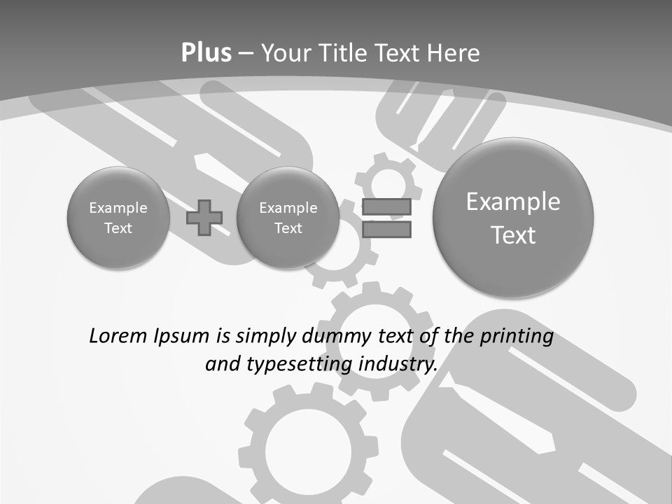 A Black And White Powerpoint Presentation With Gears PowerPoint Template