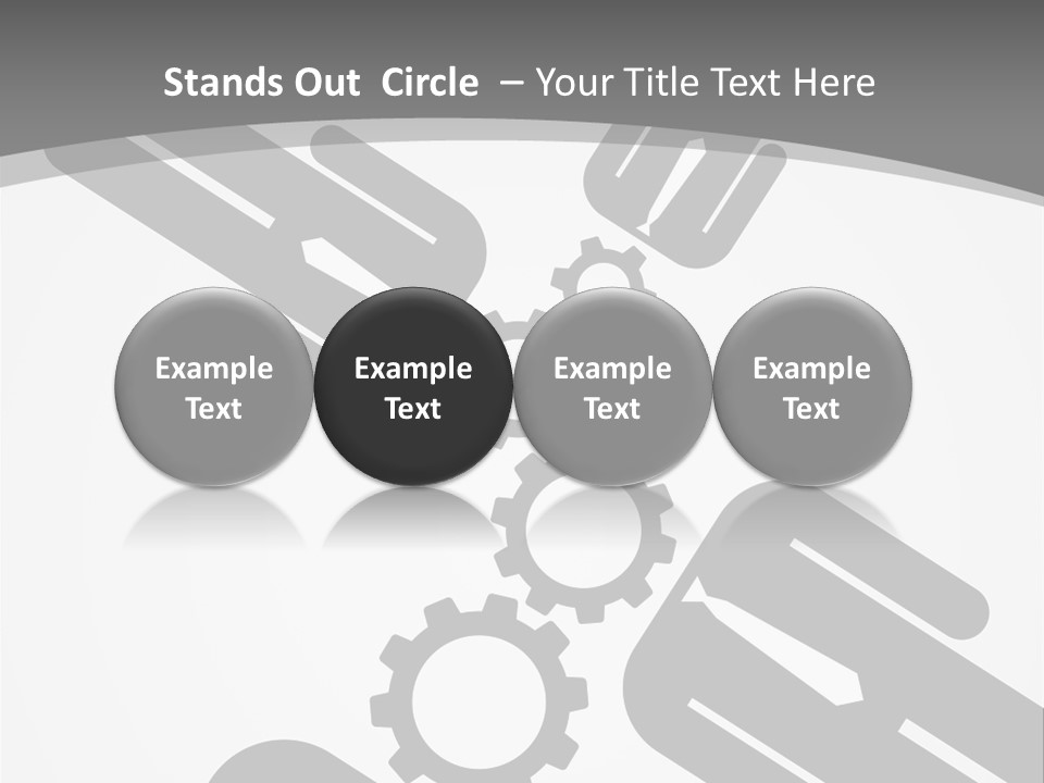 A Black And White Powerpoint Presentation With Gears PowerPoint Template