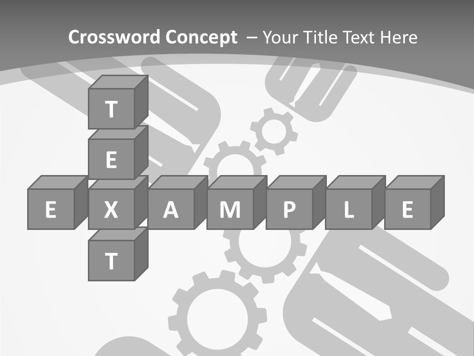A Black And White Powerpoint Presentation With Gears PowerPoint Template
