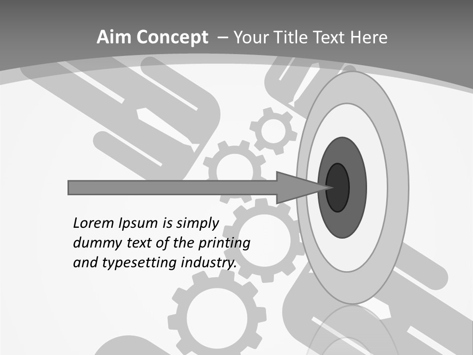 A Black And White Powerpoint Presentation With Gears PowerPoint Template