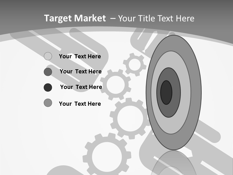 A Black And White Powerpoint Presentation With Gears PowerPoint Template