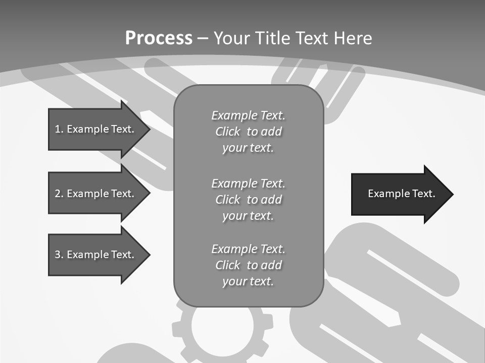 A Black And White Powerpoint Presentation With Gears PowerPoint Template