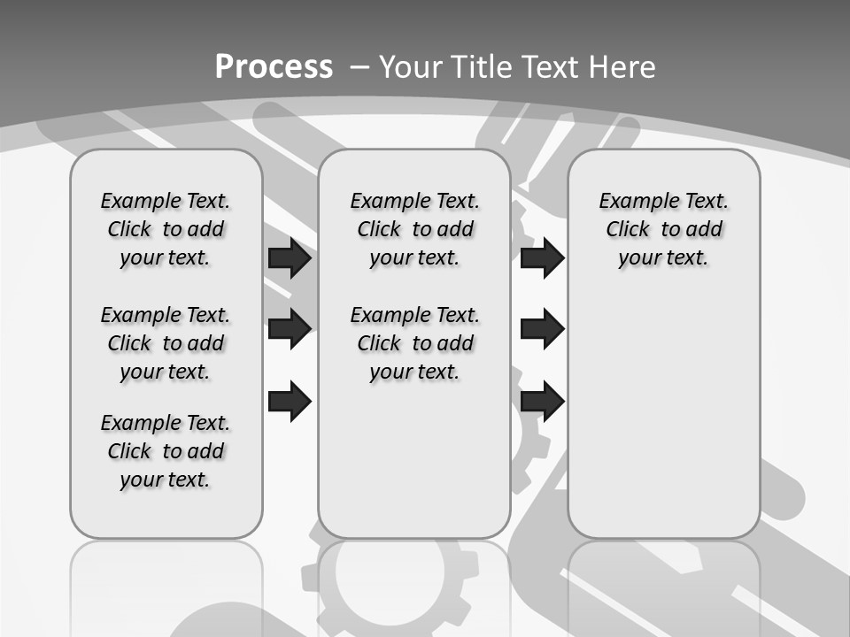 A Black And White Powerpoint Presentation With Gears PowerPoint Template
