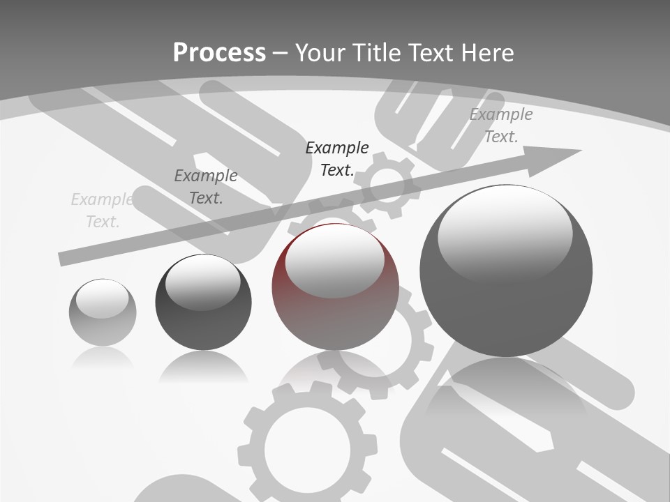 A Black And White Powerpoint Presentation With Gears PowerPoint Template