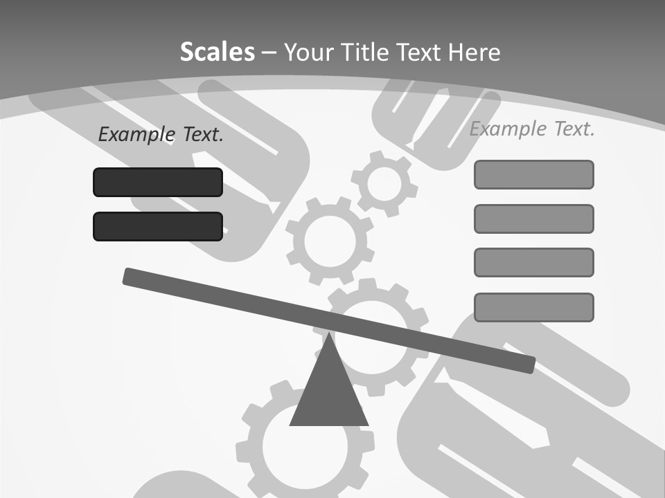 A Black And White Powerpoint Presentation With Gears PowerPoint Template