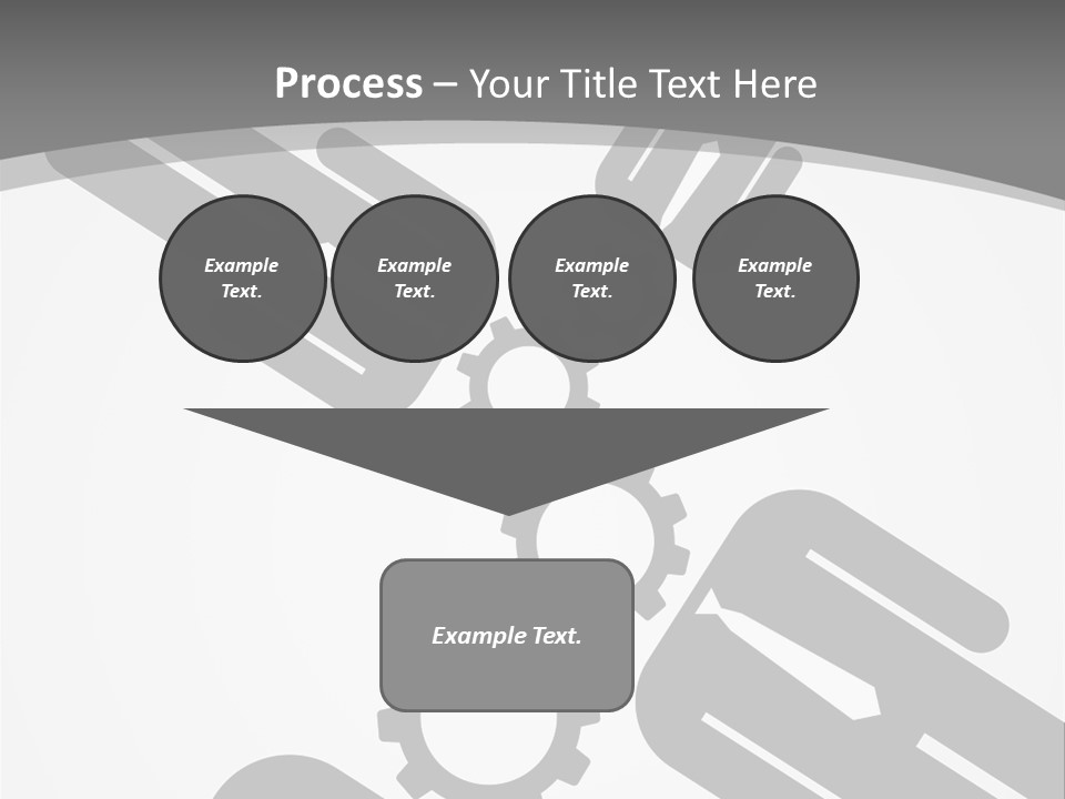 A Black And White Powerpoint Presentation With Gears PowerPoint Template
