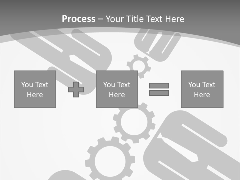 A Black And White Powerpoint Presentation With Gears PowerPoint Template