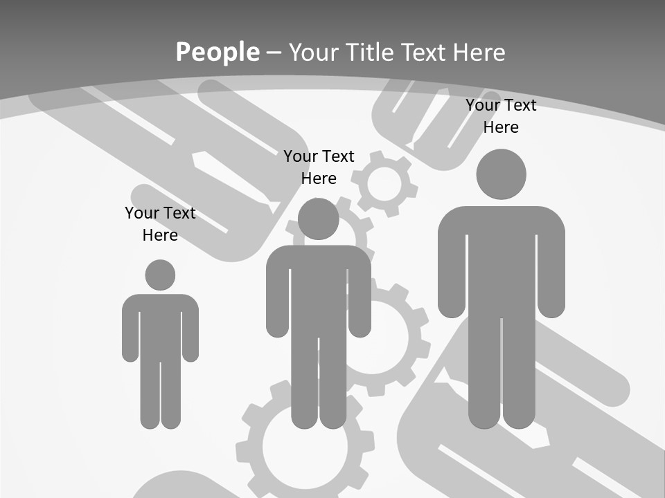 A Black And White Powerpoint Presentation With Gears PowerPoint Template