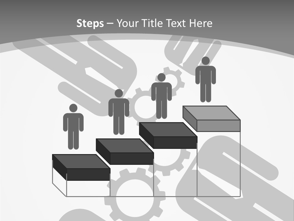 A Black And White Powerpoint Presentation With Gears PowerPoint Template