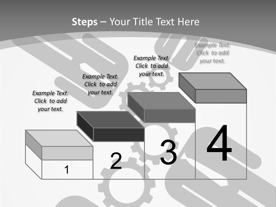 A Black And White Powerpoint Presentation With Gears PowerPoint Template