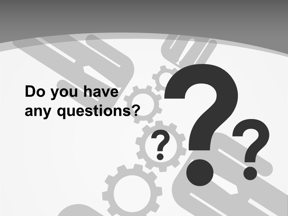 A Black And White Powerpoint Presentation With Gears PowerPoint Template