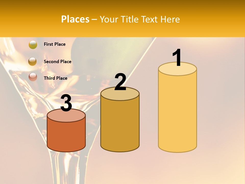 A Glass Of Wine With A Green Apple In It PowerPoint Template