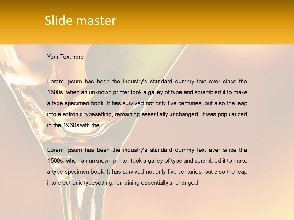 A Glass Of Wine With A Green Apple In It PowerPoint Template