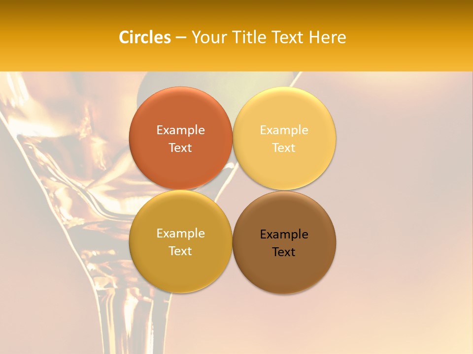 A Glass Of Wine With A Green Apple In It PowerPoint Template